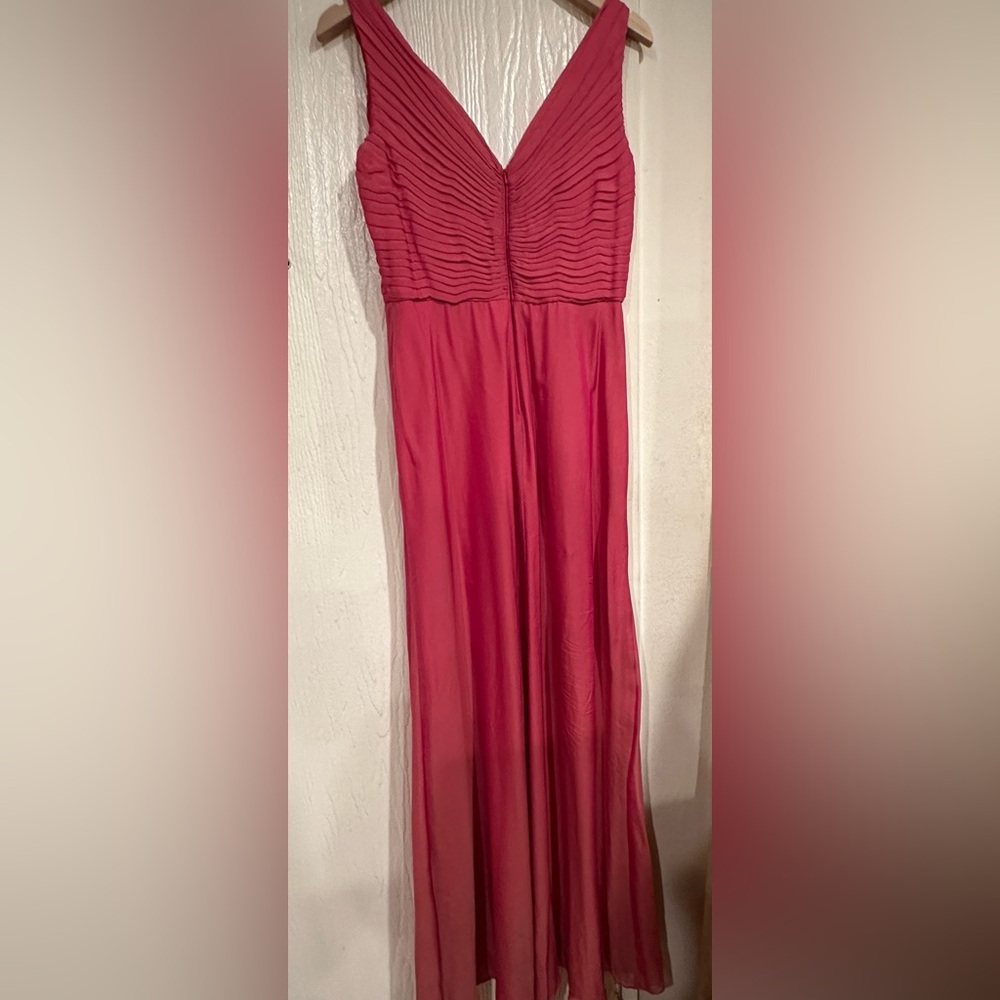 Tadashi Collection Dress Elegant Long Dress Pink Silk Evening Dress Size 10 - Picture 5 of 8